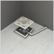 with integrated floor drain support